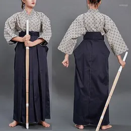 ジムの服夏夏ユニセックス高品質の日本のケンドユニフォームdobok iaido suits hakama aikido hapkido服