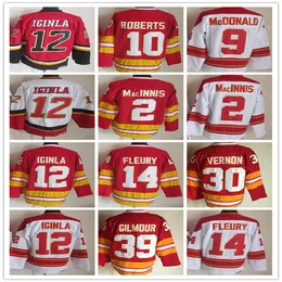 Vintage Hockeynhljerseys 12 Jarome Iginla 14 Theoreren Fleury 25 Joe Nieuwendyk 30 Mike Vernon 39 Doug Gilmour 2 al Macinnis 9 Lanny McDonald 10 Gary Roberts Re RE RE Re.