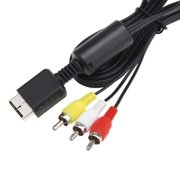 1,8m de áudio Vídeo AV Cabo Fio 1 a 3 RCA TV Líder para Sony PlayStation PS2 PS3 Console Game Acessórios