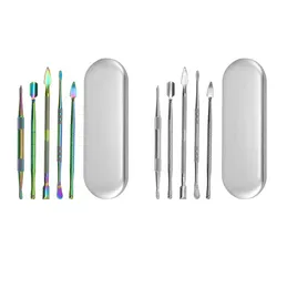 Home Wax Dabber Tool Dab Kit Set Aluminium Box Packaging för rökningstillbehör Vaporizer Pen Atomizer Titanium Nail LT172