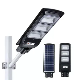 Integrerad LED Solar Street Lamp 30W 60W 90W radarr￶relsesensor utomhusbelysningstiming och fj￤rrkontroll IP67 Vattent￤t tr￤dg￥rdsv￤ggljus