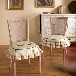 Fodere per sedie Coprisedie in stile country americano Decorazione Squisito cuscino vintage Velluto da pranzo spesso e confortevole caldo