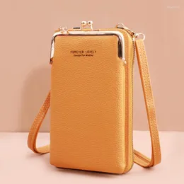 イブニングバッグファッションレディーズ携帯電話バッグ韓国のライチープリントソリッドカラークロスボディワンショルダー小さな財布ハンドバッグボルサクラッチ