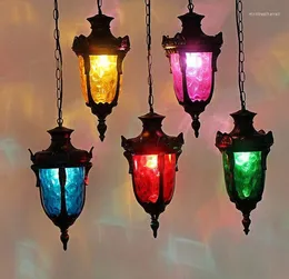 Pendant Lamps Tea Creative Art The Clothing Store One Diffuse Coffee Stained Glass Bar Restaurant Seat Single Head Light ZCL