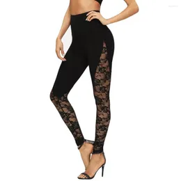 Active Pants Lace Sexy Leggings Women Slim Tights Sport Yoga Fashion Flower Fitness Gym Tight Sports High Waist Trousers