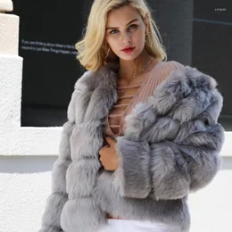 Peles feminino Lucyever Faux Coat Women 2022 Winter Fashion Casacos espessos de roupas externas de luxo de luxo de luxo comprido fêmea fêmea feminina