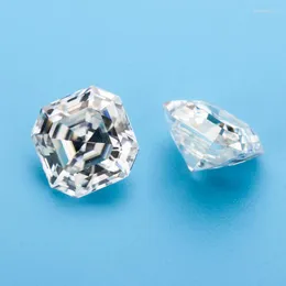 Diamanti sciolti Losse Gemstone 6.5x6.5mm Asscher Cut Moissanite Stone con D Color Super Clear White e VVS Clarity