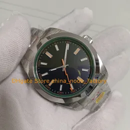 Relógios de pulso de 2 cores para homens Automático 904L Mostrador preto Cristal verde 40 mm Pulseira de aço inoxidável azul Fecho dobrável V12 Vestido Cal.2813 Relógios de movimento