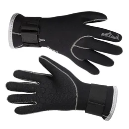 Pięć palców Rękawiczki 3 mm neoprenowy sprzęt do nurkowania z rurką przeciw scata Zachowaj ciepły materiał na kombinezon zimowy Spearfishing 221110