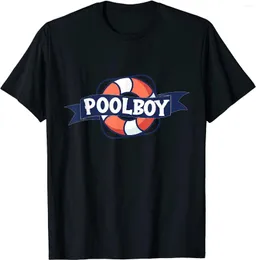 Herren T-Shirts Pool Boy mit Schwimmring Outfit für Party oder Dekoration T-Shirt