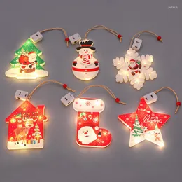 Dekoracje świąteczne dekoracja światła Wyświetlacz LED Układ okna Małe lampy lampy lampy drzewnej Rok