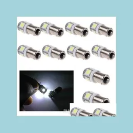 自動車電球10x T11 T4W 5 LED 5050 SMD 233 BA9S CAP BAYONET DC 12VインテリアBBSリーディングライトカーSEドロップ配達モバイルモーターサイクルDHZBU