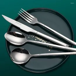 أدوات المائدة مجموعات أدوات مائدة مصممة كلاسيكية مجموعة عشاء عشاء عزيز عالي الجودة أدوات المطبخ الكامل ملاعق سكين سكين فاخرة فايسل