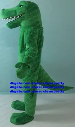 Green Crocodile Aligator Mascot Costume Adult Cartoon Postacie Strój wczesne dzieciństwo nauczanie ambulatoryjne Walking ZX2259