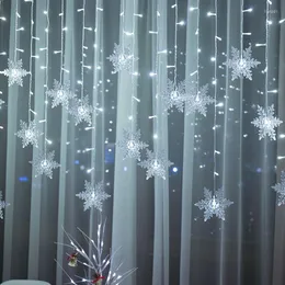 Струны сказочные огни занавес занавес снежинка снежинка Рождество на открытом воздухе светодиодные светодиодные занавески года
