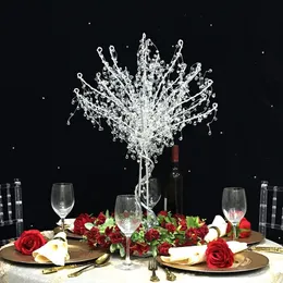 Party Decoration 70 cm Tall Wholesale Table Centerpiece Trevligt Metal Crystal Artificial Tree Decoration för bröllopsfödelsedag