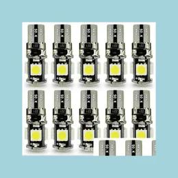 自動車電球100PCS T10 5SMD 5050 LED CANBUSエラーカーライトW5W 194ライトBBSホワイトブルーレッドピンクグリーン卸売ドロップ配信モービルDHDGF