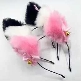 10pcs Cat Fur uszy Opaska na głowę Śliczna Halloweenowa sukienka Cosplay Ręcznie robione zwierzę owocne uszy włosy obręcze