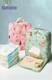 Sunveno Fashion Wet Bag Waterpronation Bag Bag Smoseable Cloth Diaper Baby Bead Mustable Wep Bags 23x18 см органайзер для MOM 2108312276103