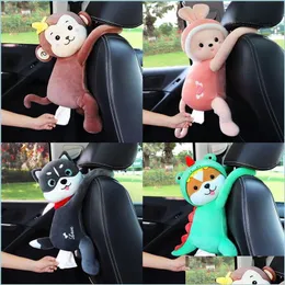 Tissue Boxes Napkins Creative Tissue Hanging Armrest Der Box Er Cute Car Interior Decoration Products Daquan 220617 Drop Delivery Dhkus