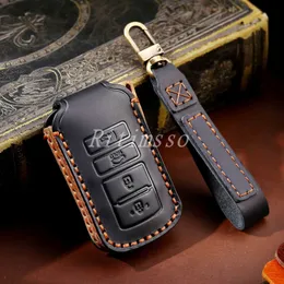 Autoschlüssel, neue handgefertigte Leder-Autoschlüsselhülle für Kia Sorento K900 New K7 Cadenza 2017 2018 2019, 4 Tasten, Smart-Remote-Schlüsseltasche, T221110