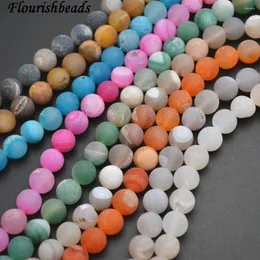Beads 8mm Dull Polished Matte Smooth Agate Stone Round Loose