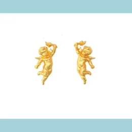 Stud Stud 3D Angel Earrings Cupid Baroque Rococo For Women Girls Drop Delivery Jewelry Dhmcb