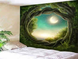 Tapiz de bosque 3D Naturaleza Arte Arte Arte Carpeta Pared de la alfombra colchón colgante de tapicería Bohemia Manja de campaña Tapa de campamento W6083161