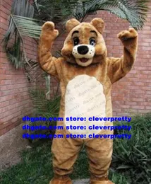 Mascotte marrone in pelliccia lunga costume orsi grizzly ursus arctos caff￨ orso personaggio adulto giardino fantasia giubileo americano jubilee zx2