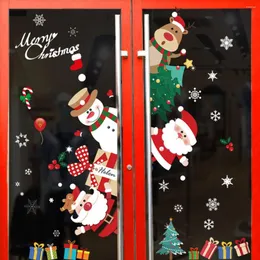 Decorazioni natalizie FENGRISE Adesivi per finestre da parete Decorazione per la casa 2022 Buon ornamenti Natale Felice anno 2023