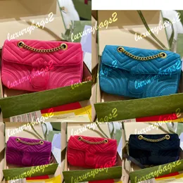 Marmont kleine Umhängetasche, Kettentasche, Designer-Taschen, 5 Farben, Flanell, 27 cm, Umhängetasche aus echtem Leder, Handtasche, die Einkaufstasche