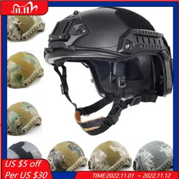 Capacetes de ciclismo Novo capacete rápido Airsoft MH Capacetes táticos ABS Sport Sport Outdoor Tactical Capacete T2221107