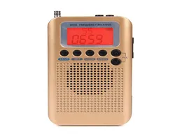 Portable Radio Aircraft Full Band Radio FMAMSWCBAirVHF Receiver World Band with LCD Display Alarm Clock5295311