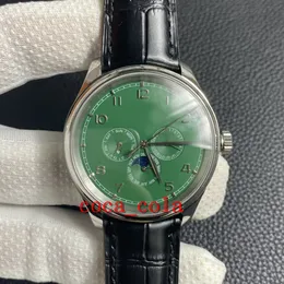 IWS Maker 42.4mm Test QC watch Annual Calendar Power Reserve Cal.82650 Chronograph work Movement Mechanical Automatic Men's green Wristwatches