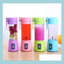 Fruit Vegetable Tools 380Ml Fruit Vegetable Tools Personal Blenders Portable Mini Blender Usb Juicer Cup Electric Bottle Boutique Dhruw