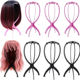 3st Portable Folding Plastic Stable Drable Wig Hair Hat Cap Holder Stand Display Tool