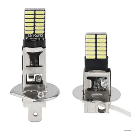 Car Bulbs 2X High Power 6500K White 24 Smd H1 Led Replacement Bbs For Fog Light Car Daytime Running Driving Lamp Vehicle Drl Drop De Dhi5Z