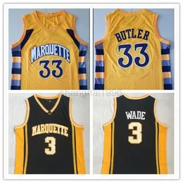 Jahrgang Dwayne Wade MARQUETTE NCAA Basketball Jersey Jimmy Butler Marquette Golden Jersey