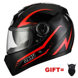 Велосипедные шлемы Новый мотоциклетный шлем с полным лицом с двойным линзрацином Casco Cacque Moto Double Sun Visors для взрослых для мужчины T221116