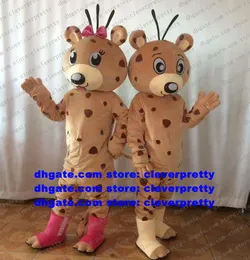 Brown Panthera pardus Mascot Costume Cheetah Leopard Panther Pard Cartoon Character Company Promotion Cartoon Figure zx2389