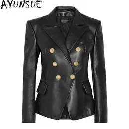 Frauen Leder Faux AYUNSUE Pelzmantel Frühling Herbst Echte Echte Jacke Frauen Kleidung 100% Schaffell Koreanische Jacken Femme 221111