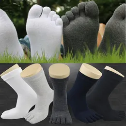 Herrensocken Herren Winter Five Ginger Warm Soft Cotton Grip Fitness Toe Low Calf Slipper Male Floor