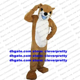 Brown Mephitine Yellow Weasel Mascot Costume Marten Ermine Sable Mink Ferret Character Music Carnival Mega-Event ZX517