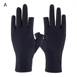 Nail Art Kits 1 Pair Practical No Odor Breathable All-Purpose Anti-UV Riding Gloves Supplies