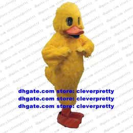 Yellow Long Fur Duck Duckling Mascot Costume Adult Cartoon Character Outfit Anniversary Activity Promotion Ambassador zx2149