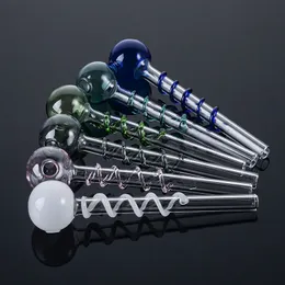ヘンディガラスオイルバーナーパイプPyrex Glass Bongs Smoking Pipe Mini Hand Dab Rig