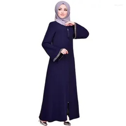 الملابس العرقية Abaya للنساء المسلمين لباس الكافتان رداء الخندق معاطف Femme Musulman مجموعات Abayas Hijab Caftan Dubai تركيا الإسلامية