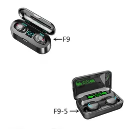 Telefon komórkowy słuchawki F9 TWS bezprzewodowe Bluetooth 5.0 stereo dotykowy sterowanie wodoodpornym Wodoodporne sportowe słuchawki muzyczne LED Wyświetlacz zasilania F9-5 SEALBUDS Zestaw słuchawkowy