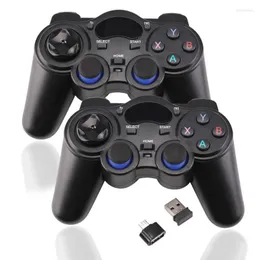 Spelkontroller 2.4G Wireless Controller Joystick Gamepad med Micro USB OTG Converter Adapter för Android TV Box PC PS3 R57