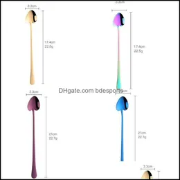 Ложки 304 из нержавеющей стали Ice Scoop Mti Colors Western Style Food Dessert Spoons Cheape Coffee Scoops Новое прибытие 6 5BD3 L1 D DH2IV